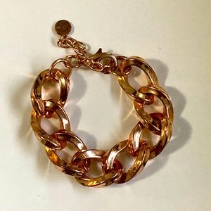 RJ Graziano rose gold large chain link bracelet